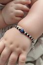 Black Baby Evil Eye Nazaria Black & Silver Bracelet/Anklet, Image 2 of 2