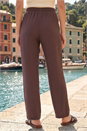 Chocolate Air Flow Wide Leg Trouser, Image 3 of 4