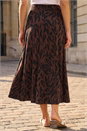 Chocolate Swirl Animal Print Skirt, Image 3 of 4