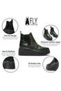 Green Womens MES 2 Calf Leather Zip Boots, Image 3 of 5