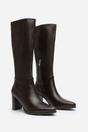 Dark Brown 'Ainsley' Block Heel Knee High Boots, Image 3 of 6