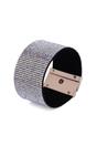 Multi Luxury Crystal-Studded Leather Cuff Bracelet, Image 1 of 4