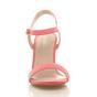 Coral Barely There Strappy High Heeled Sandals, Image 6 of 6