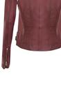 Burgundy Leather Brando Biker Jacket-Loddon, Image 6 of 6