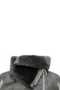 Black Merino Sheepskin Aviator Leather Jacket, Image 6 of 6