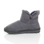 Grey AJVANI Grey Faux Fur Lined Ankle Boots Slippers, Image 3 of 6