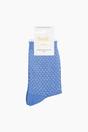 Blue Sock Talk Blue Polka Dots Combed Cotton Glitter Socks, Image 4 of 4