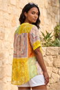 Yellow Patchwork Print Top, Image 3 of 4