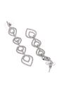 Silver Silver Colored Teardrop Dangle Earrings, Image 3 of 3