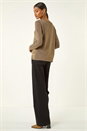 Olive Metallic Foil Print Knit, Image 3 of 5