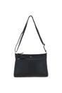 Black 'Silvia' Croc Print Real Leather Shoulder Bag, Image 4 of 5