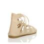 Natural AJVANI Natural Tie Up Gladiator Sandals, Image 4 of 6