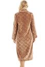 Brown Full Length Zip Housecoat With Inseam Pockets, Image 5 of 5