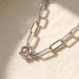 Silver Statement Rhodium Filled Silver Paperclip Link Necklace, Image 1 of 4