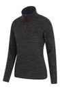 Black Snowdon Melange Fleece Top, Image 3 of 4