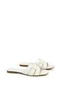 White XY LONDON White 'Luci' Strappy Slider Sandals With Square Toe, Image 3 of 5