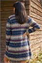  Petite Aztec Longline Cardigan, Image 3 of 4