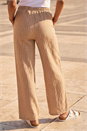 Stone Petite Stripe Pull On Stretch Trouser, Image 3 of 4