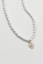 Gold Pearl Chain Necklace with Floral Pendant - Gift Boxed, Image 2 of 5