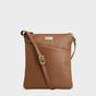 Tan 'LINBY' Pebble Grain Leather Crossbody Sling Bag, Image 1 of 3