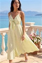 Green Petite Gingham Twist Front Dress, Image 2 of 4