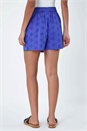 Indigo Dusk Cotton Broderie Anglaise Shorts, Image 3 of 5