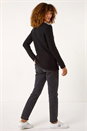Black Textured Contrast Pocket Knit Jumper, Image 3 of 5