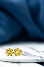 Yellow Stainless Steel Daisy Enamel Stud, Image 1 of 2