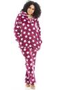 Burgundy Camille Lingerie Burgundy White Star Print Pyjama Set, Image 1 of 5
