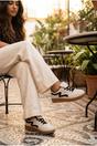 White iKrush White Poppy Womens Retro Stripe Gum Sole Trainers, Image 1 of 5