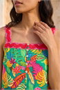 Green Floral Ric Rac Cami Top, Image 4 of 4