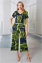 Navy  Julianna Abstract Print Stretch Top, Image 4 of 4