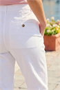White Petite Cotton Blend Stretch Chino Trousers, Image 4 of 4
