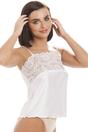 White Camille Lingerie White Satin Feel Lace Trim Camisole, Image 5 of 5