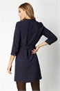 Navy  Zip Front Shirt Dress, Image 2 of 4
