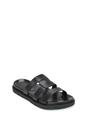 Black XY LONDON Black 'Aurelia' Flat Slider Sandals With Comfortable Footbed, Image 2 of 6