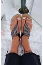 Black Orlagh Diamante Embellished Sandals, Image 2 of 8