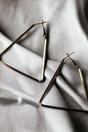 Gold Large Triangle Summer Hoop Earrings, Image 2 of 2