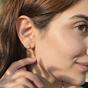Multi Multicolour Gemstone Gold Plated Hoop Earrings, Image 2 of 5