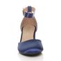 Navy Blue AJVANI Navy Blue Mid Block Heel Ankle Strap 2 Part Heels, Image 6 of 6