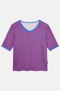 Purple Flourescent British Boxers Purple Flourescent "Wild Cat" Bamboo Lace Short Pyjama Set, Image 5 of 6