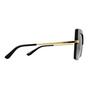 Black Square Top Black on Transparent Black Grey Gradient Sunglasses, Image 4 of 6