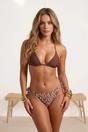 Multi Zebra Print Tie Side Bikini Bottom with Adjustable Fit, Image 1 of 4