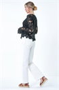 Black Crochet Knit Jumper, Image 3 of 5