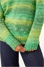 Green Spacedye Stripe Crew Neck Jumper, Image 5 of 5