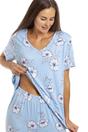 Blue Camille Lingerie Blue Spandex Full Length Pyjama Set, Image 5 of 5