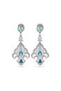 Green Contemporary Designer Green Drop Earrings, Image 1 of 4