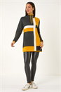 Yellow Colour Block Roll Neck Knit, Image 2 of 5