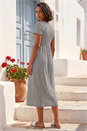 Black Dusk Gingham Puff Sleeve Maxi Dress, Image 3 of 4
