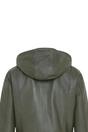 Green Leather Parka Hooded Trench Coat-Emilia, Image 8 of 8